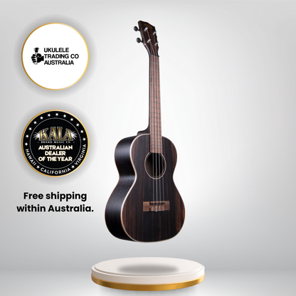 Kala KA-EBY-T Tenor Ukulele – Striped Ebony Body with Maple Binding