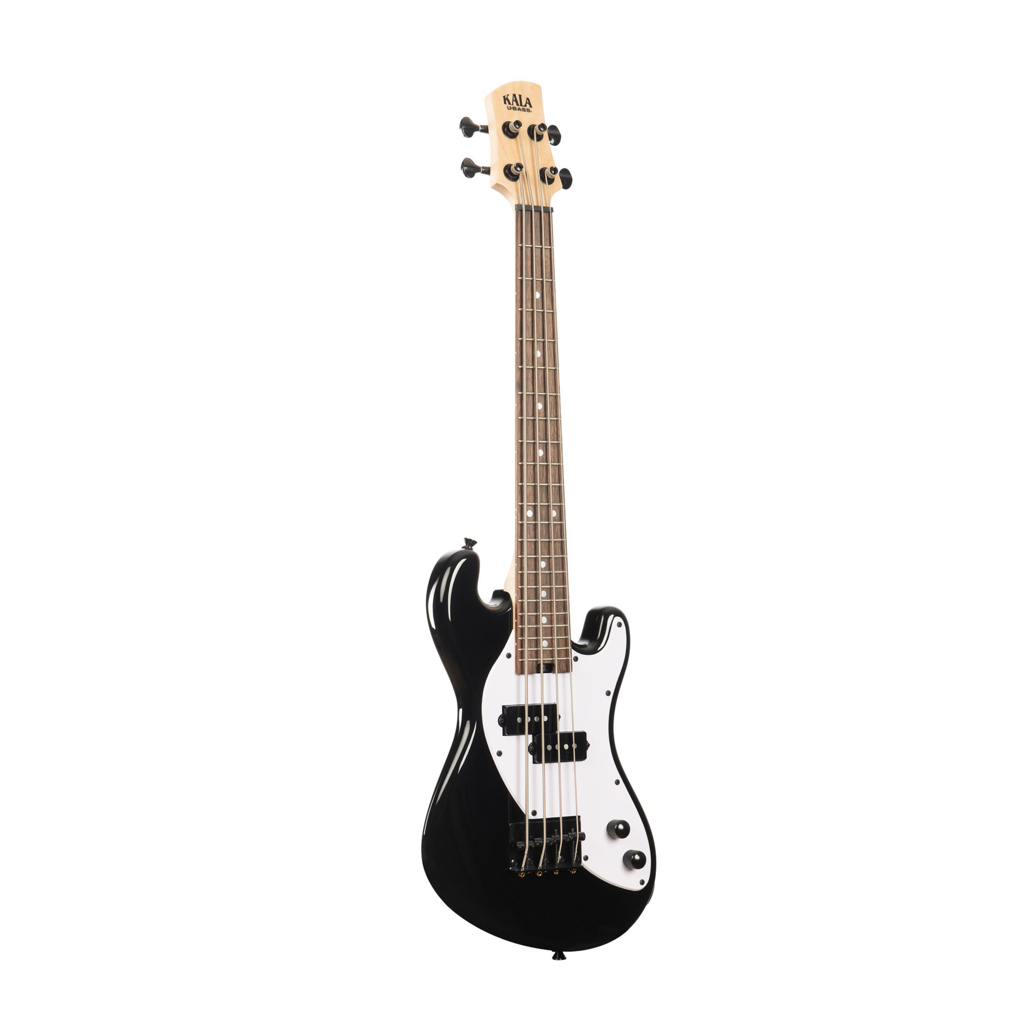 Solid Body 4-String Jet Black Fretted U•BASS® by Kala - UBASS-SB-BK-FS. Rich bass tones, durable design, perfect for all players!