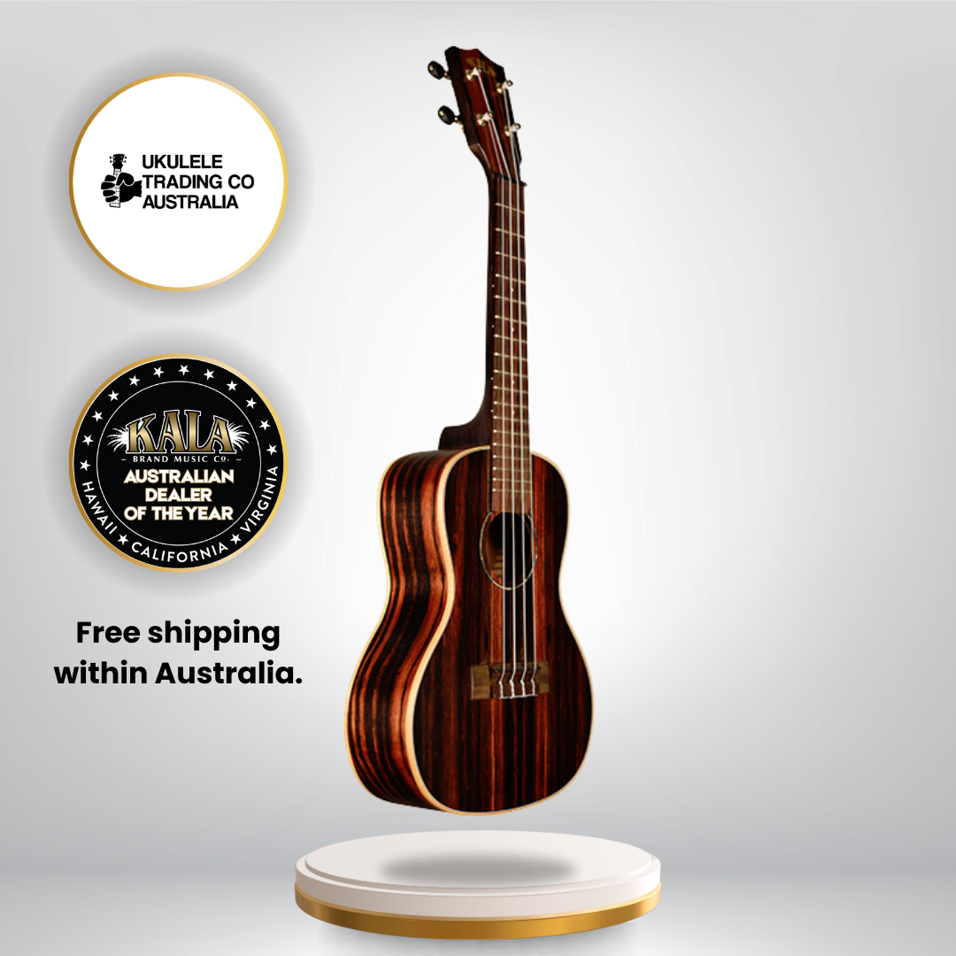 Kala KA-EBY-C Ebony Concert Ukulele with Gigbag