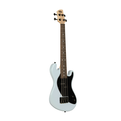 Kala UBASS-SB-LB-FS Solid Body 4-String Powder Blue Fretted U•BASS® with rich, deep bass tones and smooth fretted playability.