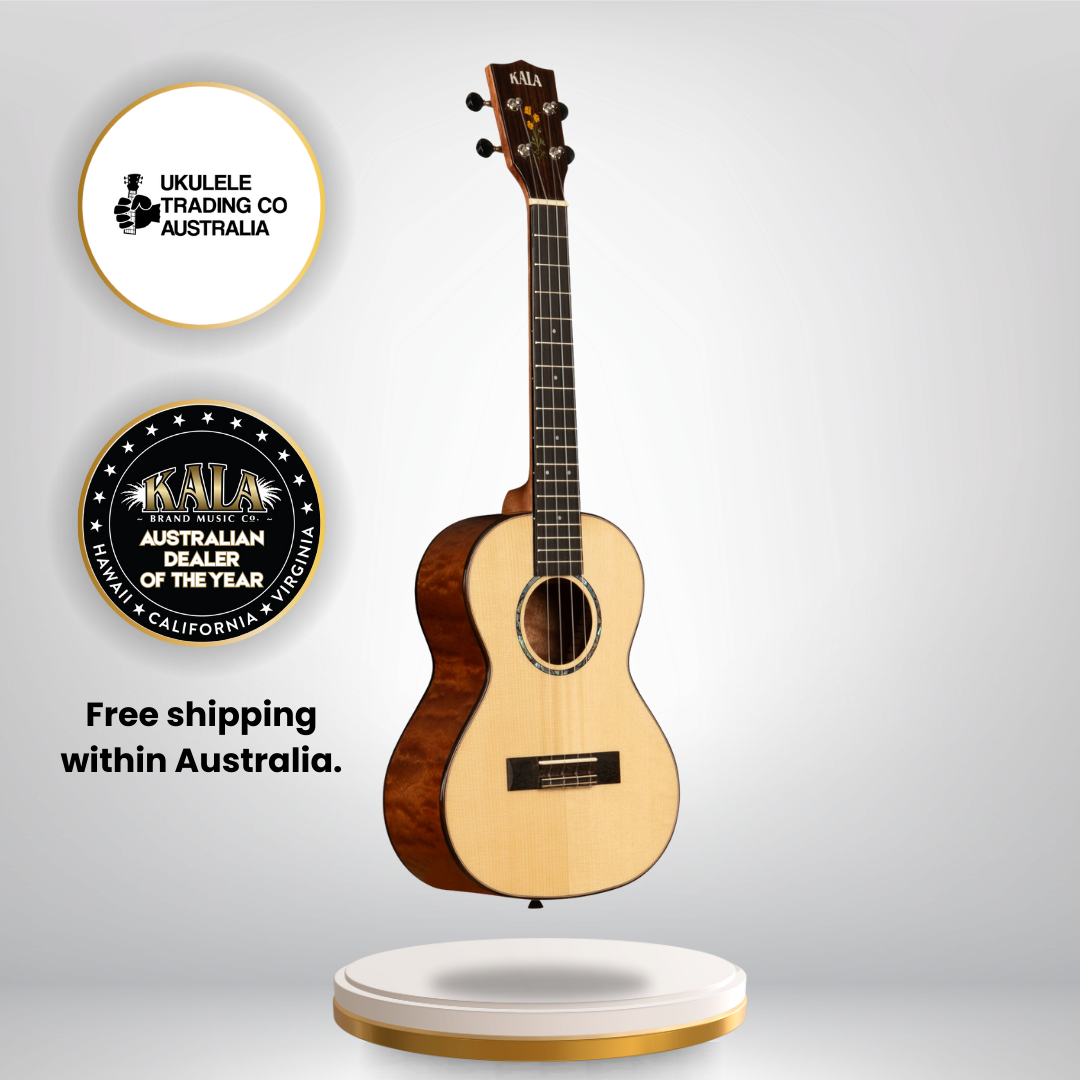 Kala 20th Anniversary Solid Spruce Quilted Sapele Tenor Ukulele