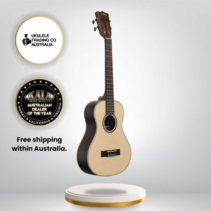 Kala KA-ASZCT-ST Super Tenor Ukulele with solid spruce top and ziricote back, includes Kala bag.