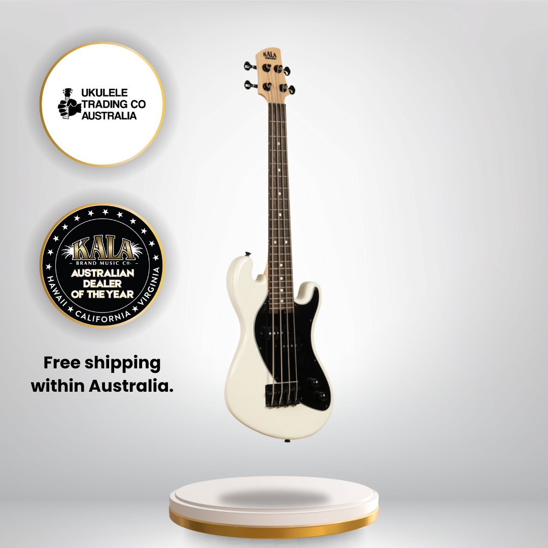 Kala Solid Body 4-String Sweet Cream Fretted U•BASS® – UBASS-SB-CR-FS