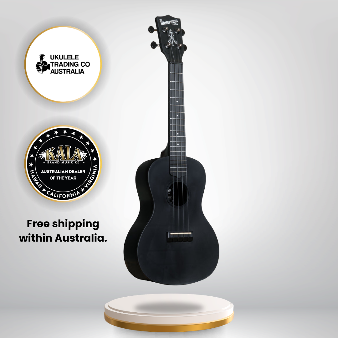 KA-R-WMS-BK-C Kala Waterman Concert Ukulele Recycled Eco-Friendly Concert Ukulele Australia