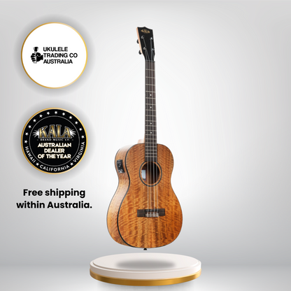 kala ka-cm-be curly mango baritone ukulele with eq preamp australia
