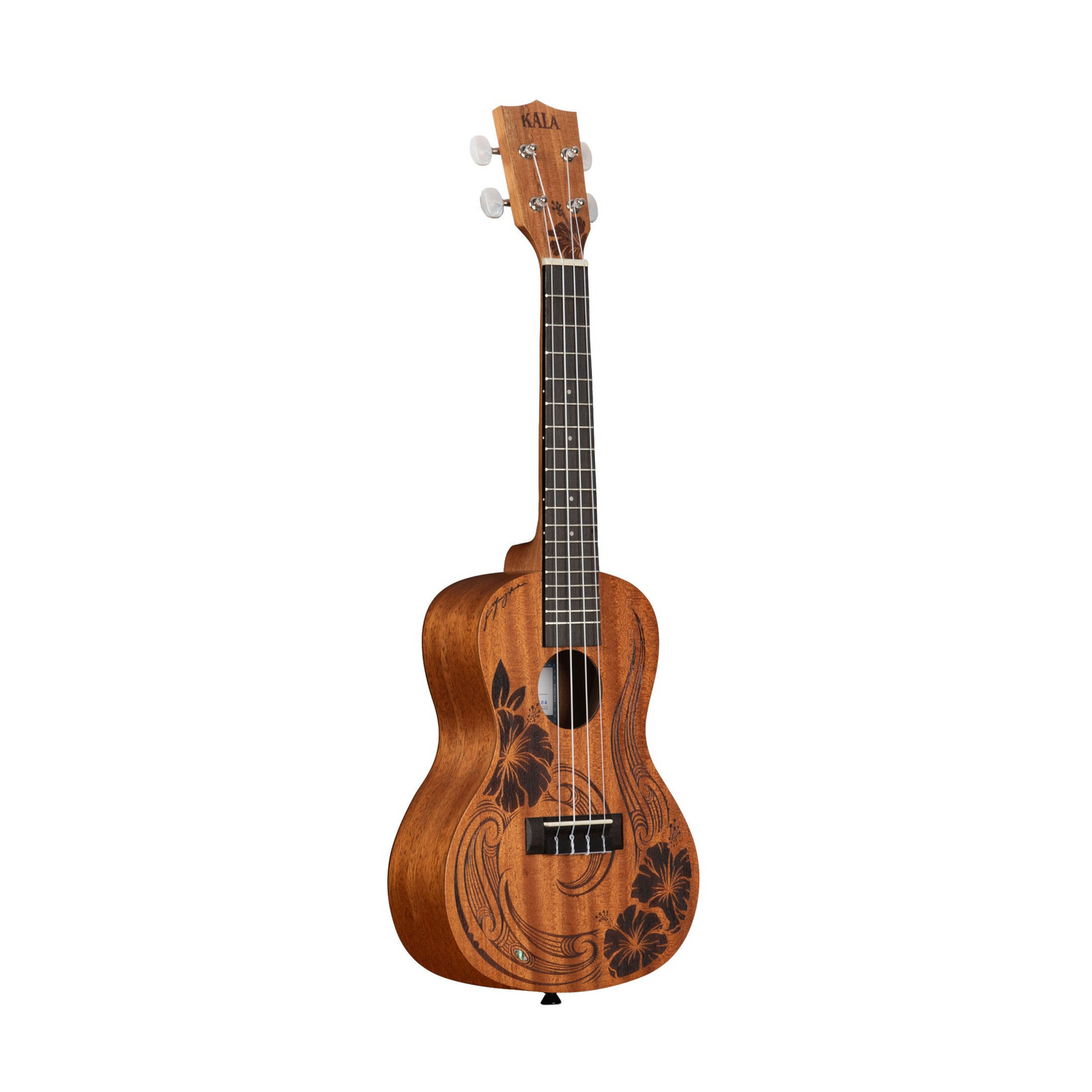 Kala KA-UNITY-C Mahogany Concert Ukulele with laser-etched design symbolizing unity. Warm tones and cultural artistry.