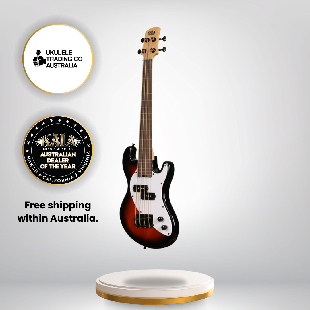 Kala Sunburst Fretless U•BASS® electric bass guitar