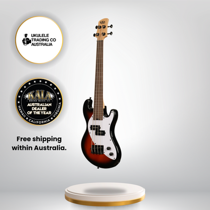 Kala Sunburst Fretless U•BASS® electric bass guitar