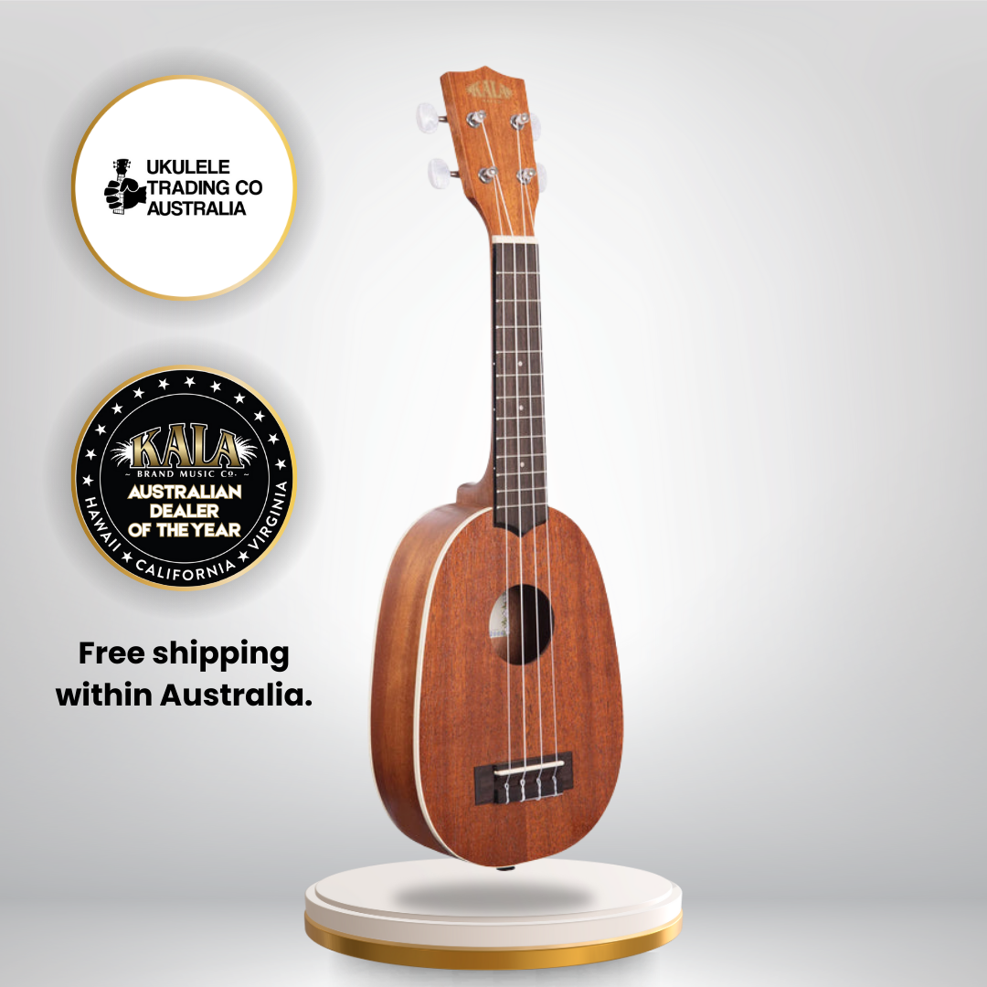 Kala KA-P Satin Mahogany Pineapple Soprano Ukulele with Gigbag – Best Ukulele for Beginners