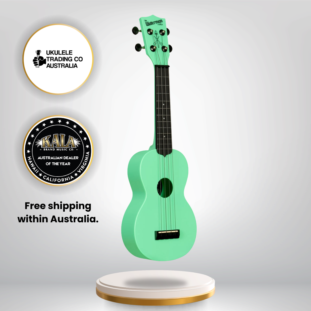 KA-R-WMS-GN-S Kala Waterman Soprano Ukulele Recycled Eco-Friendly Soprano Ukulele Australia