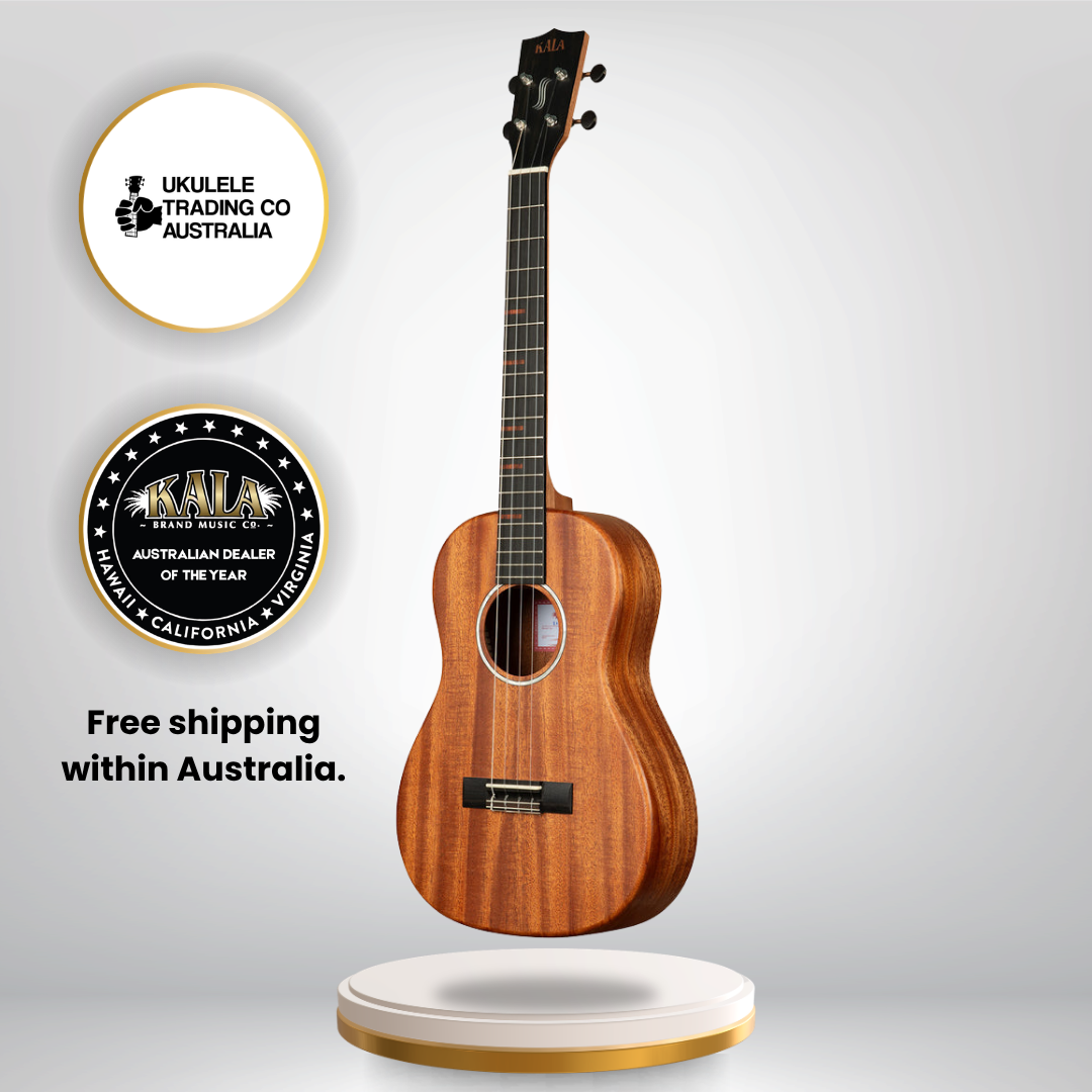 KA-WF-AMHG-B All Solid Mahogany Waterfall Baritone Ukulele