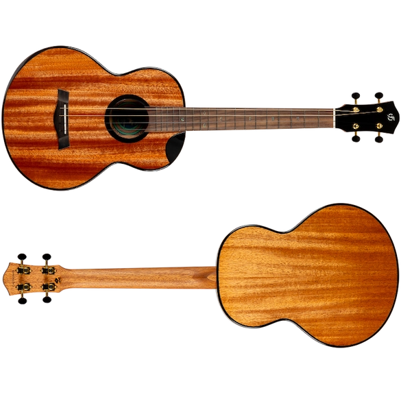 Flight Nomad Baritone Ukulele with solid mahogany body and black binding