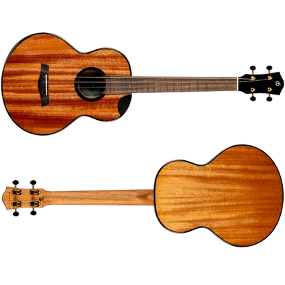 Flight Nomad Baritone Ukulele with solid mahogany body and black binding