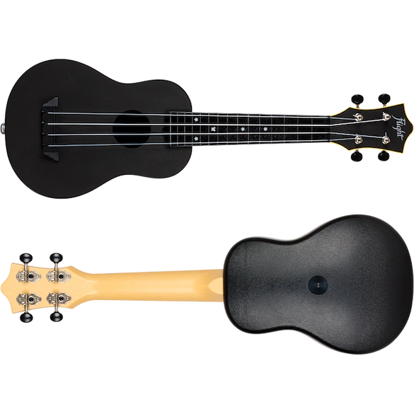 Flight TUS35E Electro-Acoustic Travel Soprano Ukulele Black TUS35EBK Durable ABS Ukulele with Pickup