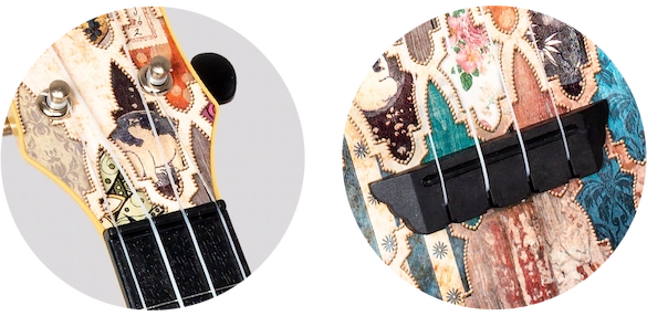 Flight TUS40 Granada Travel Soprano Ukulele – Alhambra-Inspired Linden Top, ABS Body, Zero Fret &amp; Aquila Strings