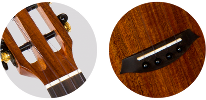 PHANTOMEQA Flight Phantom EQ-A Tenor Ukulele Electro-acoustic all-solid acacia tenor ukulele. Ukulele Trading Co Australia