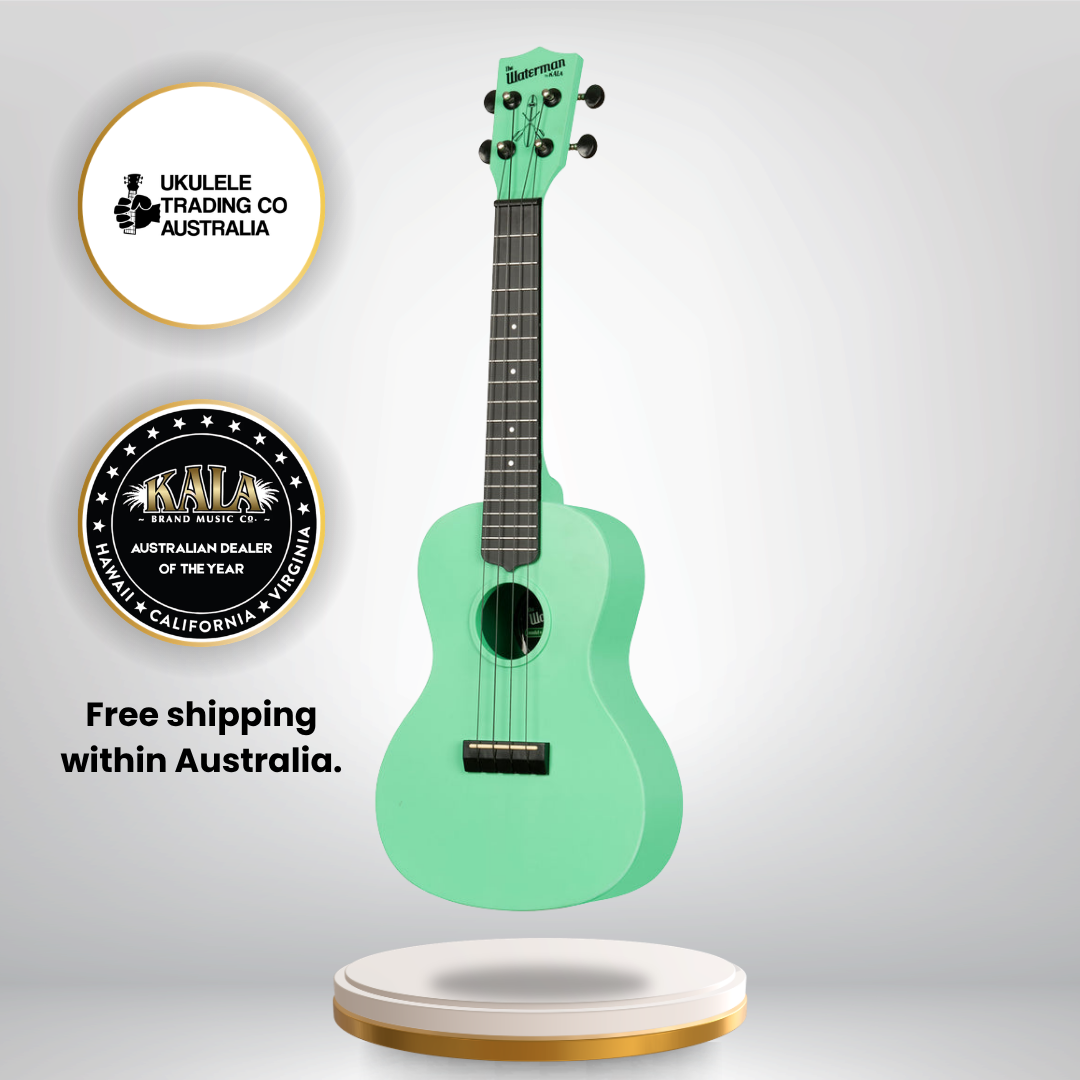 KA-R-WMS-GN-C Kala Waterman Concert Ukulele Recycled Eco-Friendly Concert Ukulele Australia