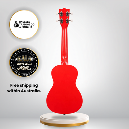 Candy Apple Red Kala Concert Ukulele – beginner-friendly ukulele with bright tone and high gloss finish
