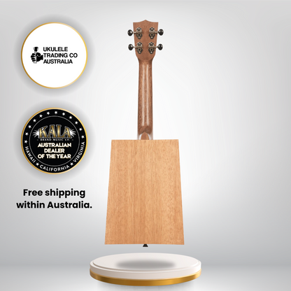 Kala Art Deco Cigar Box Concert Ukulele KA-CB-DECO-C with laser-etched design
