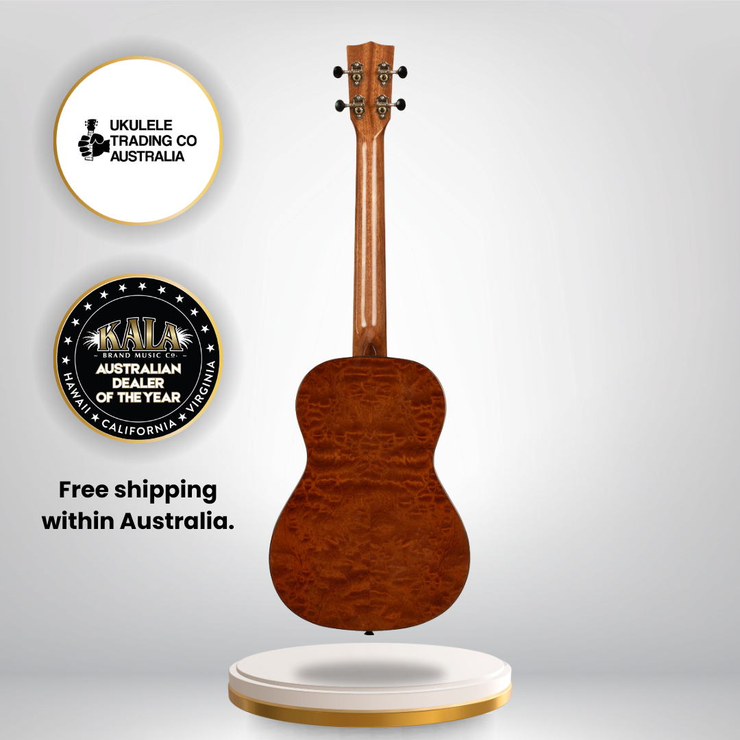 Kala 20th Anniversary Solid Spruce Quilted Sapele Baritone Ukulele