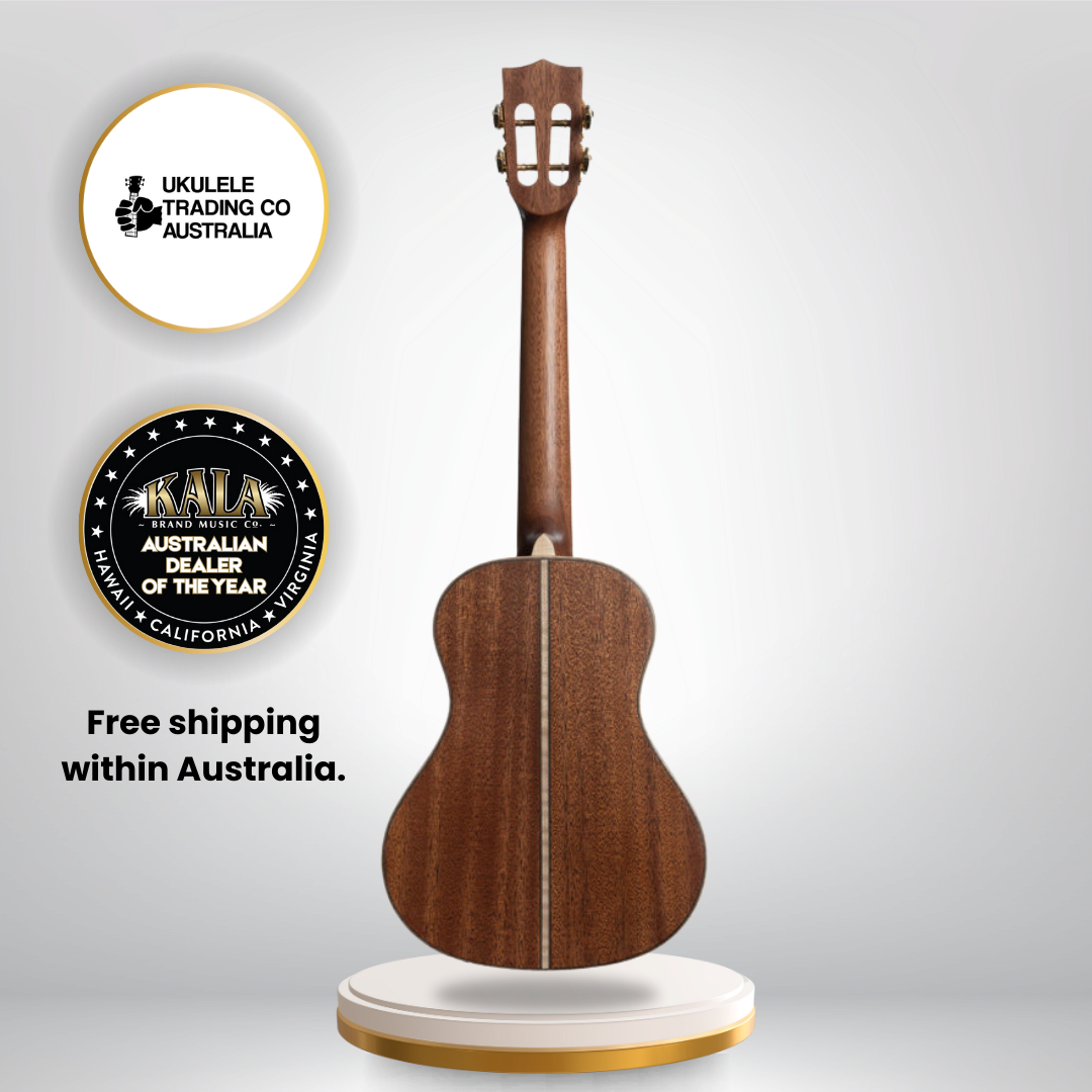 Kala KA-AMHG-ST Solid Mahogany Super Tenor Ukulele with case and online lesson.