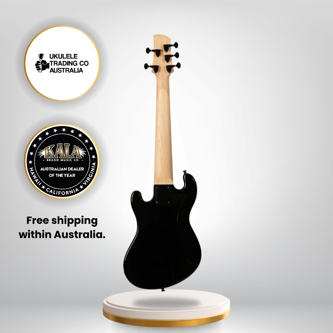 Kala UBASS-SB5-BK-FS Solid Body 5-String Jet Black Fretted U•BASS®