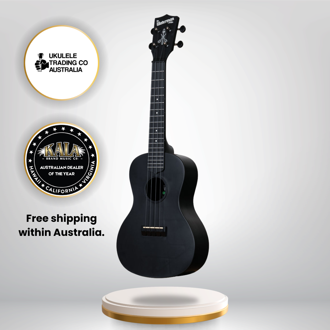 KA-R-WMS-BK-C Kala Waterman Concert Ukulele Recycled Eco-Friendly Concert Ukulele Australia