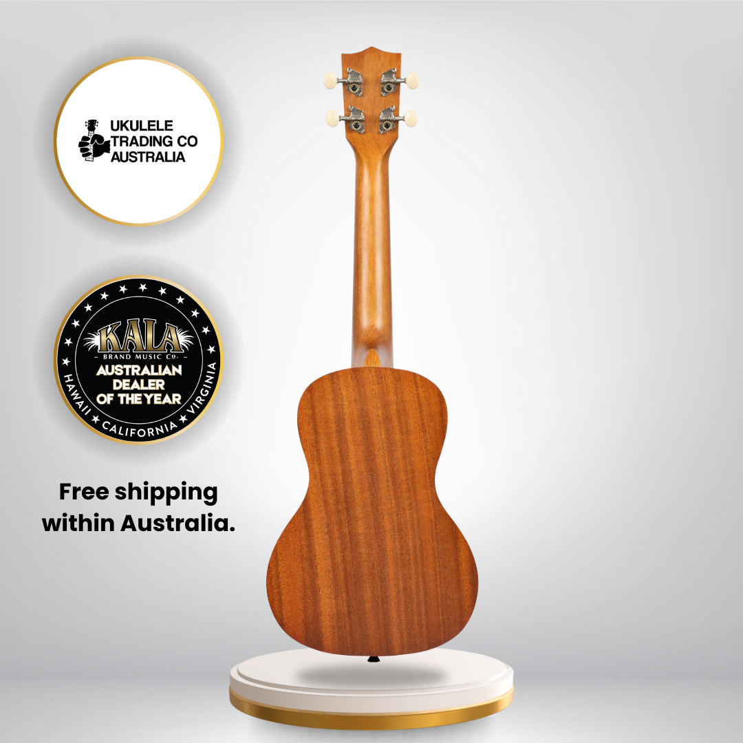 Kala Surf Dawn Patrol Concert Ukulele with gigbag – retro surfboard design, Aquila strings