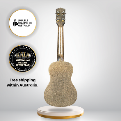 KA-SPRK-GOLD Kala Sparkle Gold Concert Ukulele w/Gigbag – Best Ukulele for Beginners