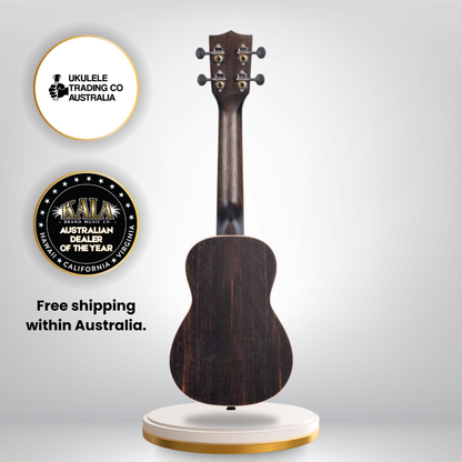 Kala KA-EBY-S Striped Ebony Soprano Ukulele with Gigbag