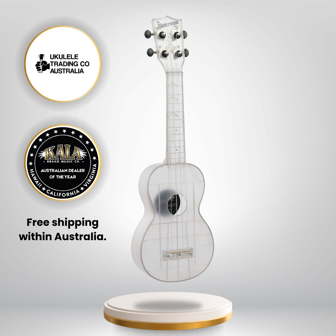 KA-WMT-CL-S Frosted Glass Transparent Soprano Waterman Ukulele