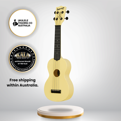 KA-R-WMG-YL-S Kala Waterman Glow-in-the-Dark Soprano Ukulele Recycled Eco-Friendly Ukulele Australia