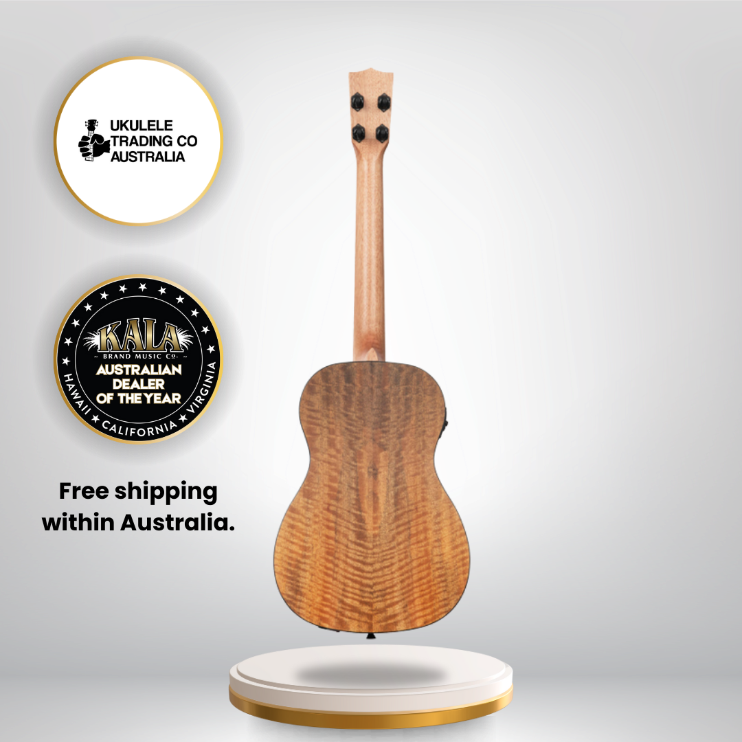 kala ka-cm-be curly mango baritone ukulele with eq preamp australia