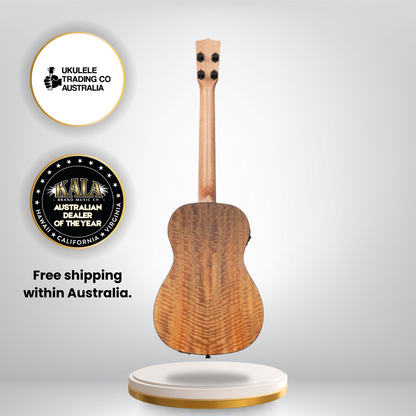 kala ka-cm-be curly mango baritone ukulele with eq preamp australia