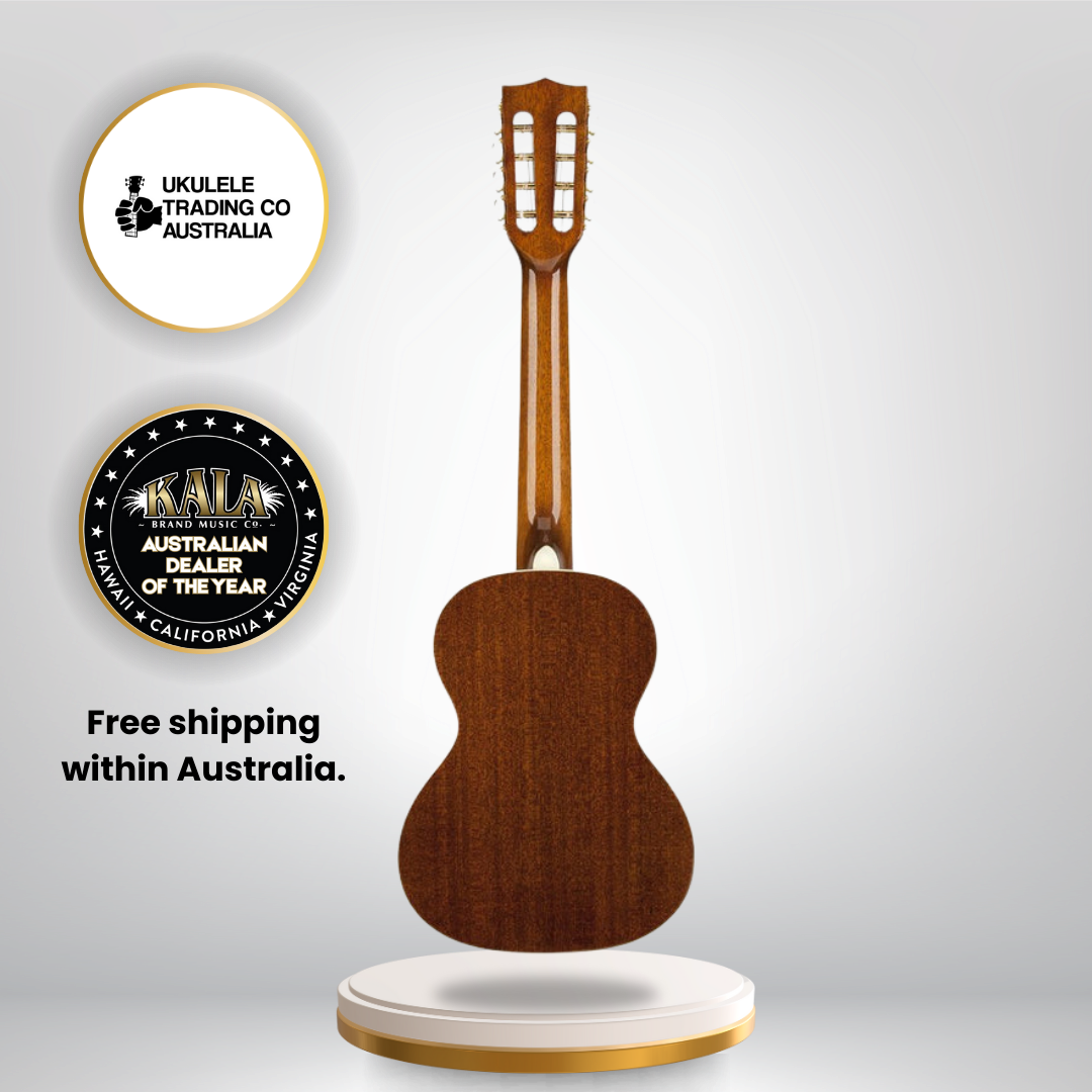 Kala KA-8 Eight String Tenor Ukulele with mahogany body, gloss finish, and 8-string setup.