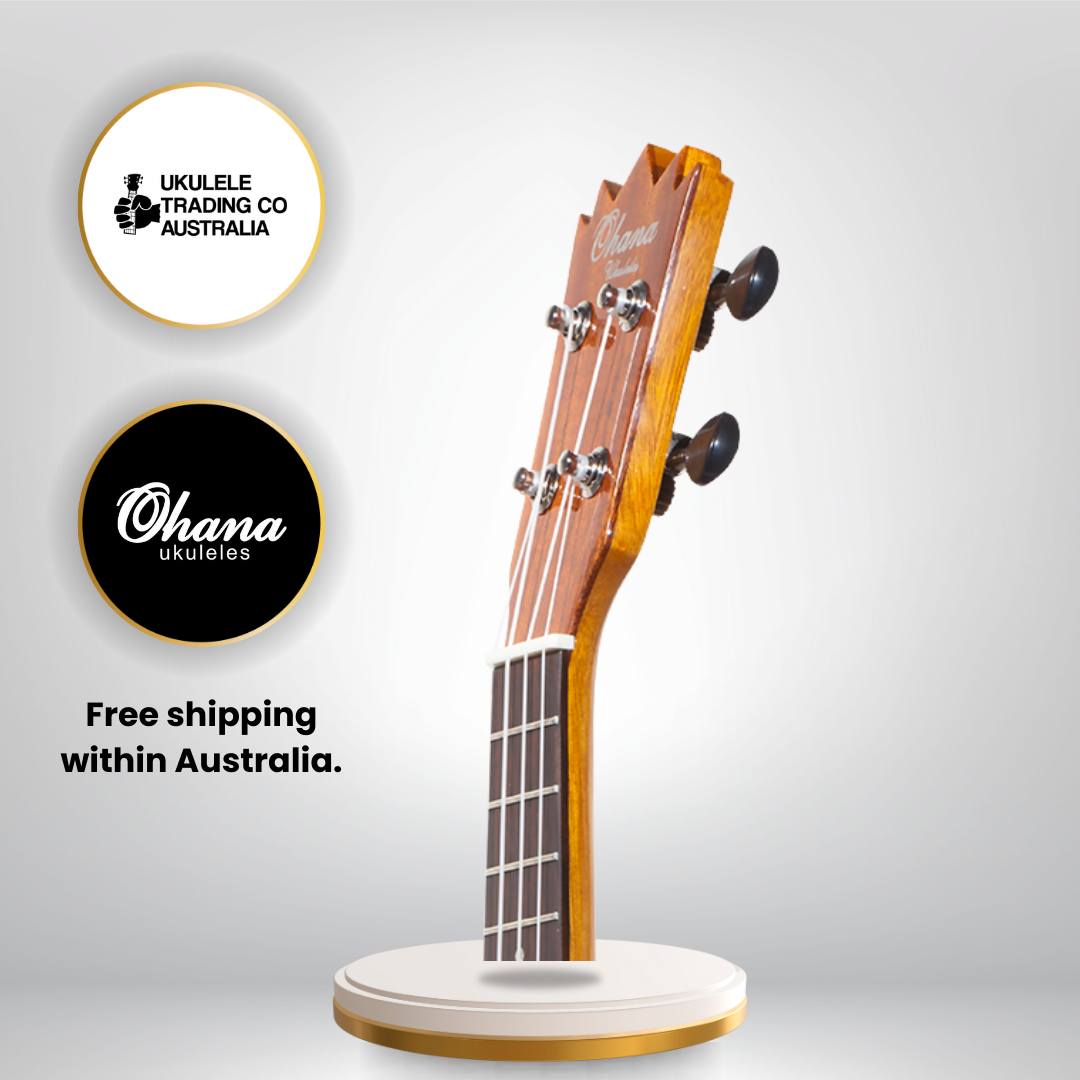Ohana Sopranissimo Pineapple TTPK-25G Solid Mahogany Mini Ukulele – teenie tiny size with big sound