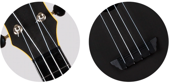 Flight TUS35E Electro-Acoustic Travel Soprano Ukulele Black TUS35EBK Durable ABS Ukulele with Pickup