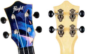 Flight TUS40 Graffiti Travel Soprano Ukulele – Street Art Print Linden Top, ABS Body, Zero Fret &amp; Aquila Strings