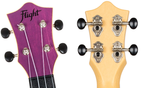 Flight TUS35 Purple Travel Soprano Ukulele – Linden Top, ABS Body, Aquila Strings &amp; Denim Gig Bag