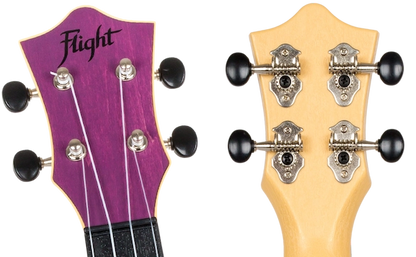 Flight TUS35 Purple Travel Soprano Ukulele – Linden Top, ABS Body, Aquila Strings &amp; Denim Gig Bag