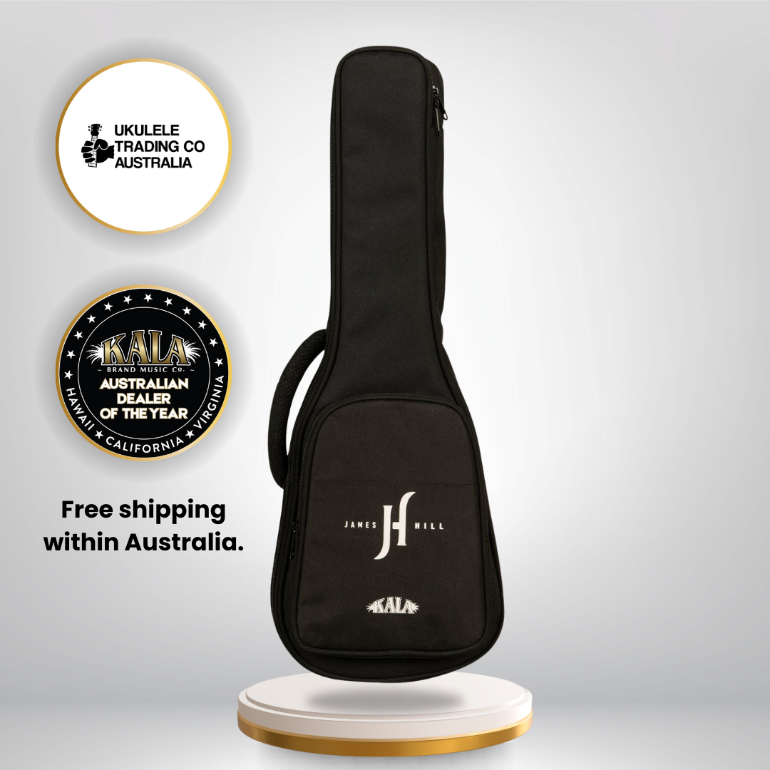 KA-JH-AMHG-C-E Kala James Hill All Solid Mahogany Concert Ukulele with Active EQ – Professional Acoustic-Electric Concert Uke for Teachers &amp; Performers