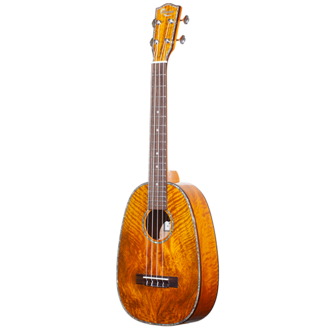 Ohana PKT-220G Tenor Pineapple Ukulele – all-solid mango, abalone inlay, gloss finish, and warm, mellow tone with bright overtones for a stunning sound and look!