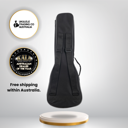 Kala Guidance Mahogany Concert Ukulele KA-GUIDANCE-C with Māori-inspired laser-etched artwork and warm mahogany tone.