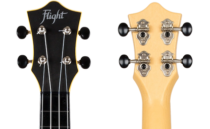 Flight TUS35E Electro-Acoustic Travel Soprano Ukulele Black TUS35EBK Durable ABS Ukulele with Pickup