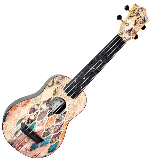 Flight TUS40 Granada Travel Soprano Ukulele – Alhambra-Inspired Linden Top, ABS Body, Zero Fret &amp; Aquila Strings