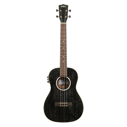 Kala KA-SDH-BE baritone ukulele with Salt &amp; Pepper Doghair gloss finish and built-in Fishman EQ.