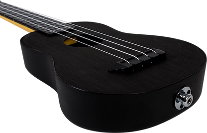 Flight TUS35E Electro-Acoustic Travel Soprano Ukulele Black TUS35EBK Durable ABS Ukulele with Pickup