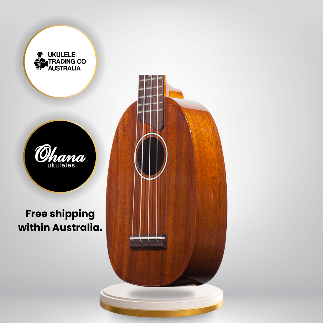 Ohana Sopranissimo Pineapple TTPK-25G Solid Mahogany Mini Ukulele – teenie tiny size with big sound