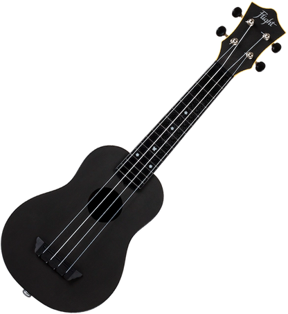 Flight TUS35E Electro-Acoustic Travel Soprano Ukulele Black TUS35EBK Durable ABS Ukulele with Pickup