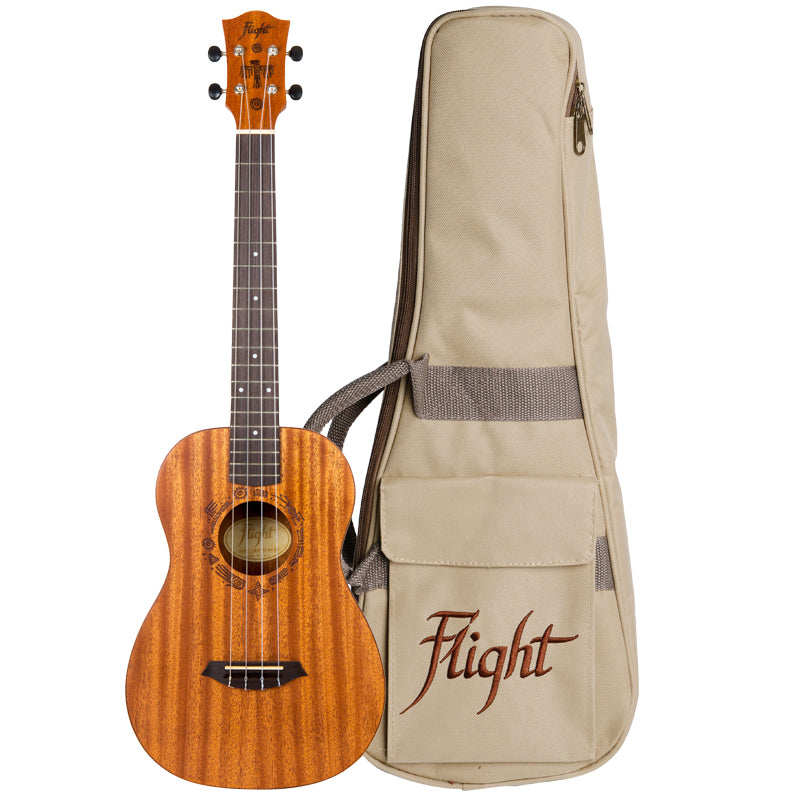 The baritone is the largest standard size of the ukulele family.  Flight DUB38 Electro-Acoustic Baritone Ukulele with Bag and FREE Shipping